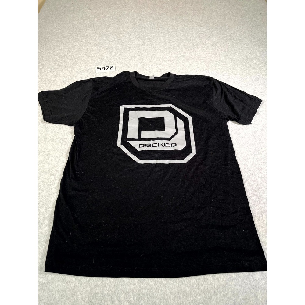 Next Level T Shirt Mens Large Black Decked Graphic Crew Neck Short Sleeve